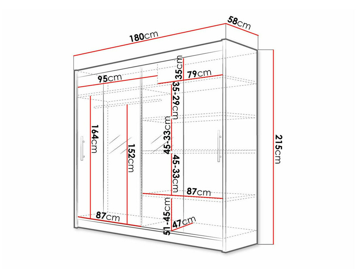 Kledingkast Closico 123 (Zwart)