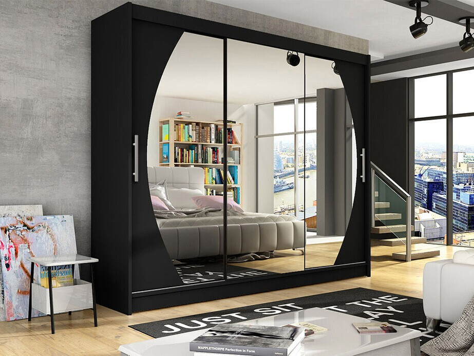 Kledingkast Closico 130 (Zwart)