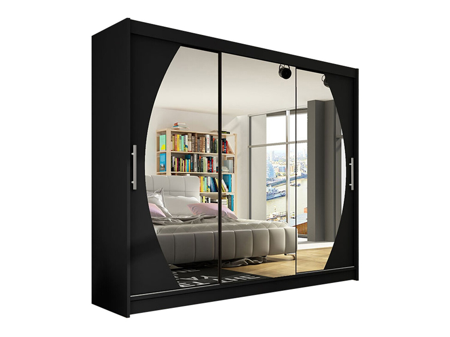 Kledingkast Closico 130 (Zwart)