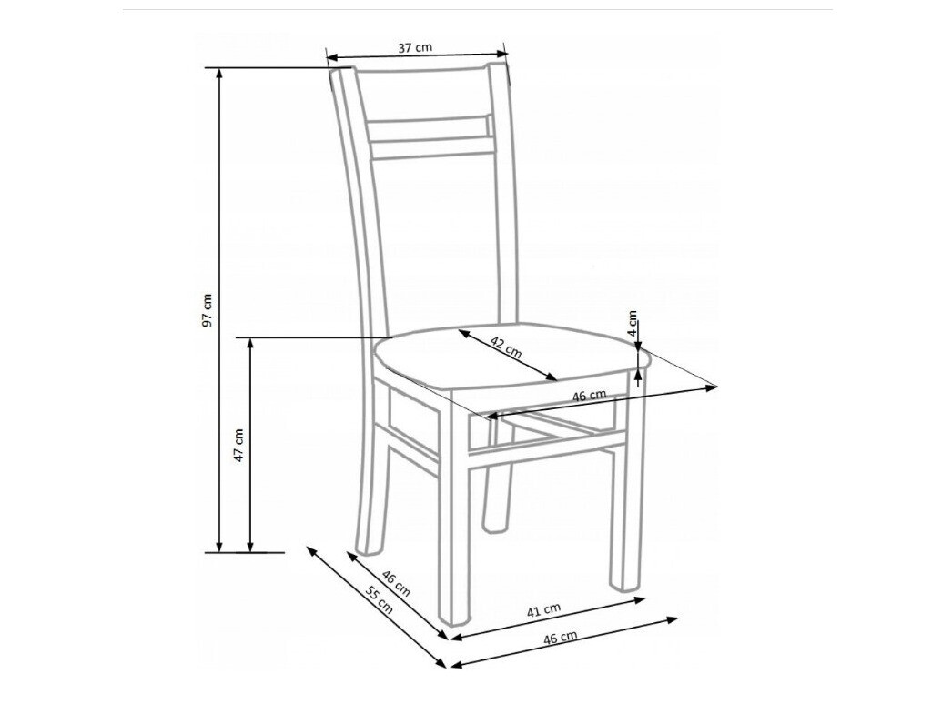 Stoel Houston 260 (Eiken honing + Grijs)