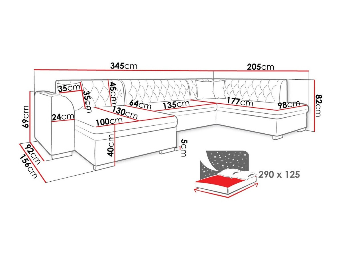 Hoekbank Comfivo 269 (Magic corduroyd 2250 + Senegal 825)