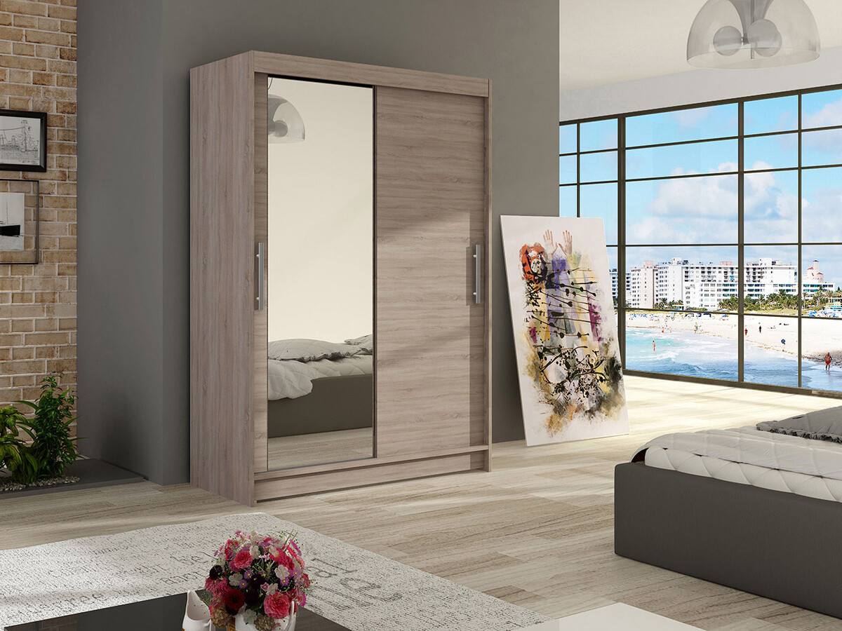 Kledingkast Closico 128 (Truffel eiken)