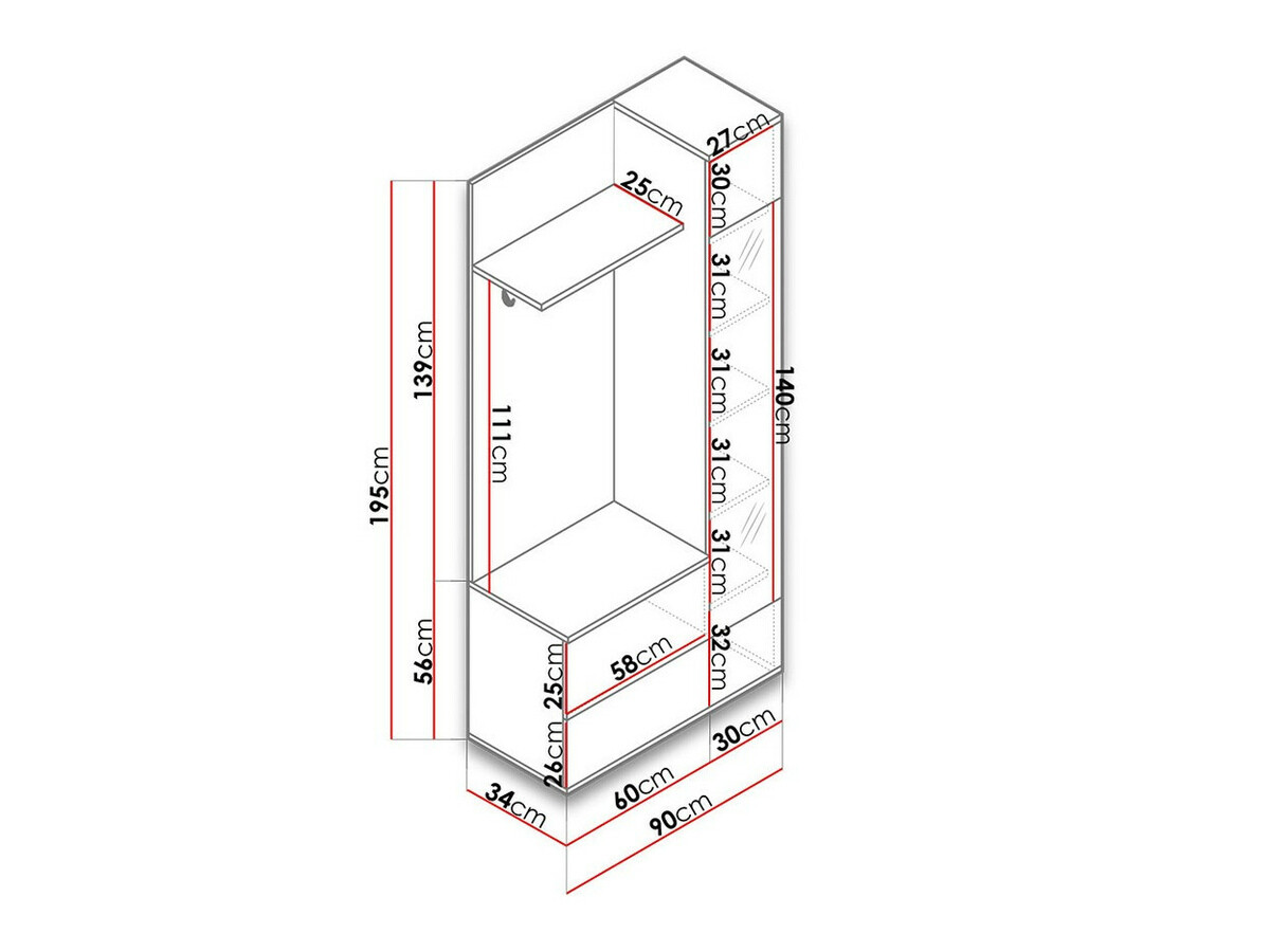 Gangmeubelset Lantudo (Wit)