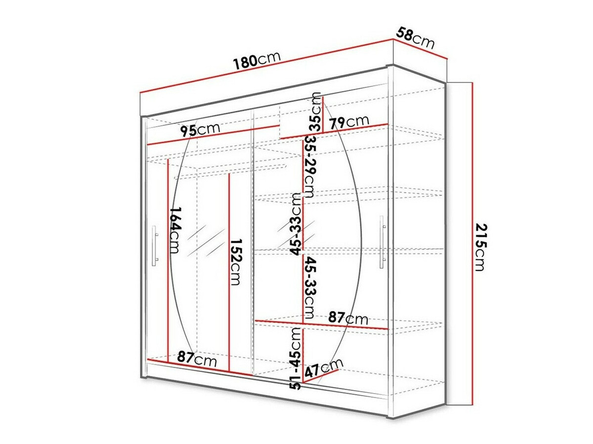 Kledingkast Closico 102 (Donkere eik)