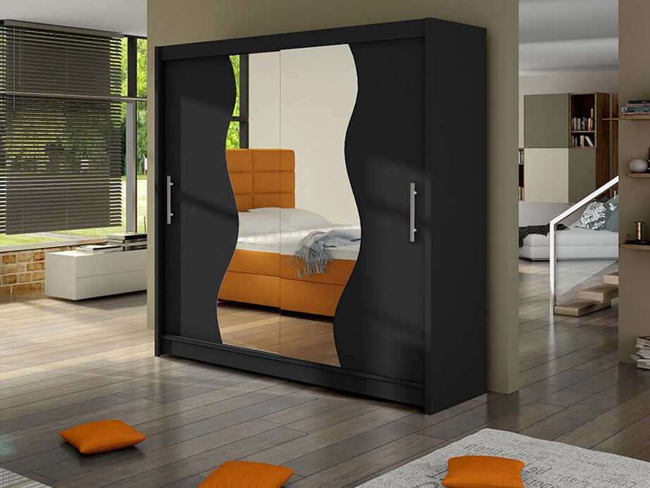 Kledingkast Closico 126 (Zwart)