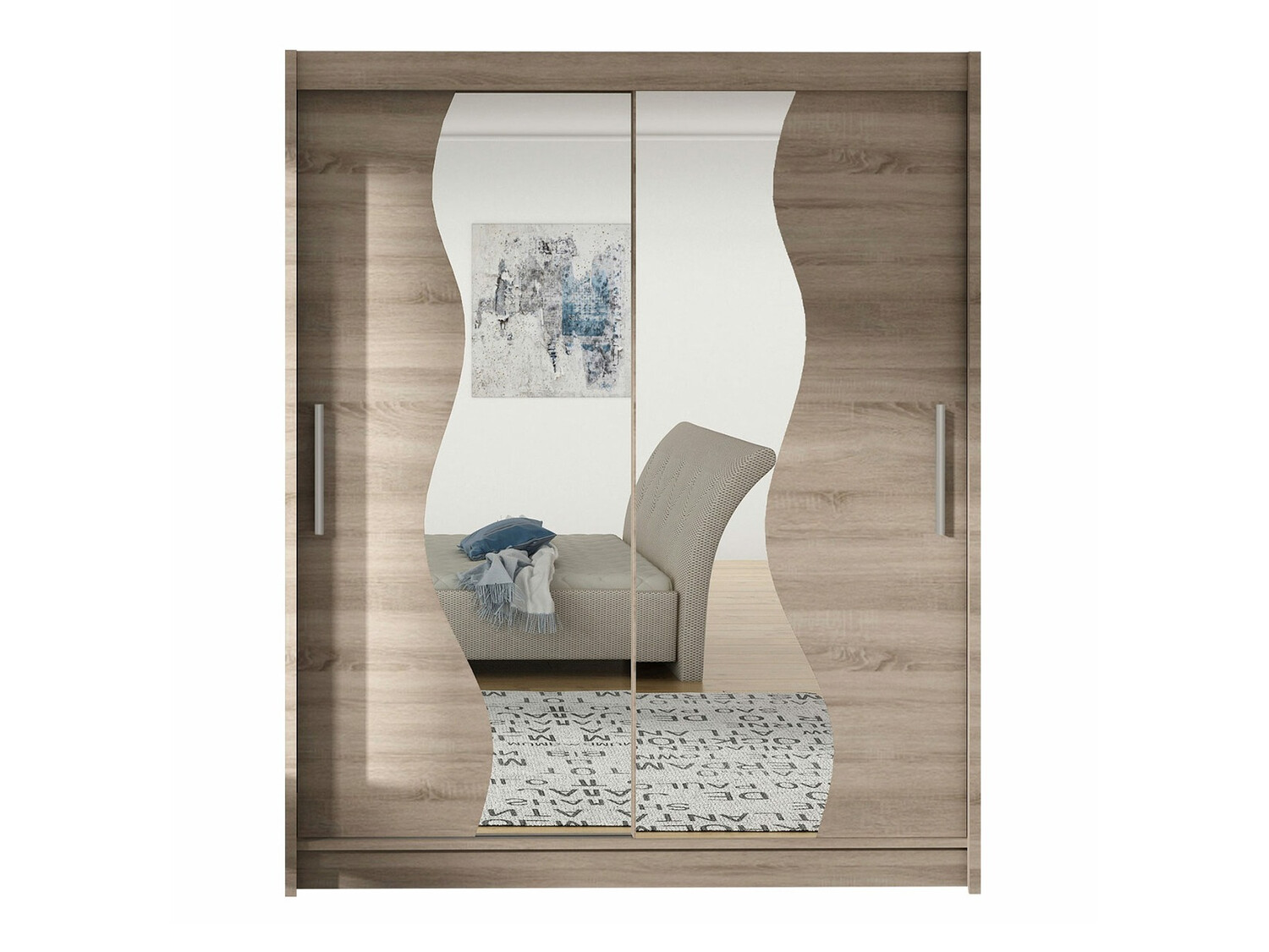 Kledingkast Closico 134 (Truffel eiken)