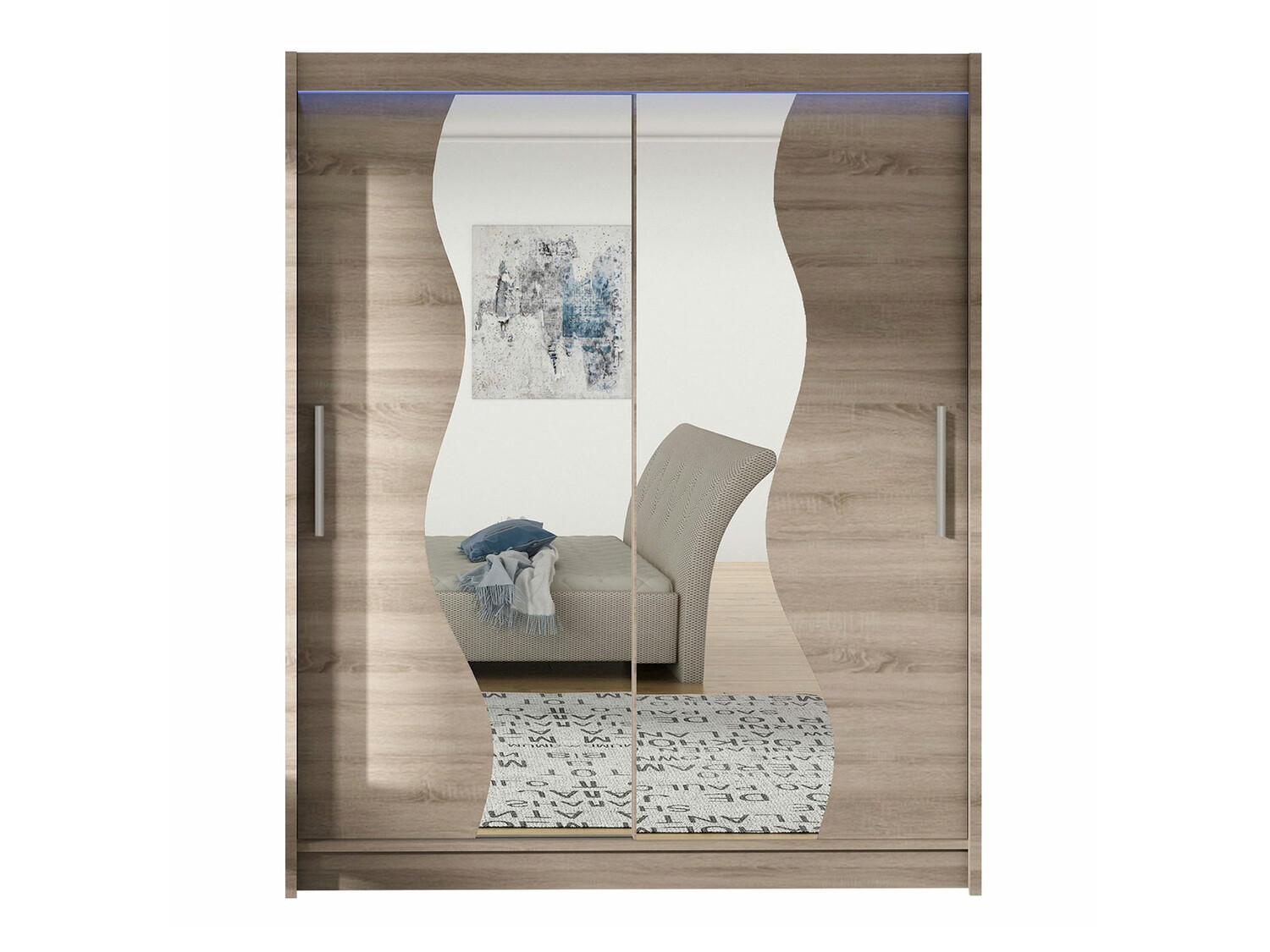 Kledingkast Closico 134 (Truffel eiken)