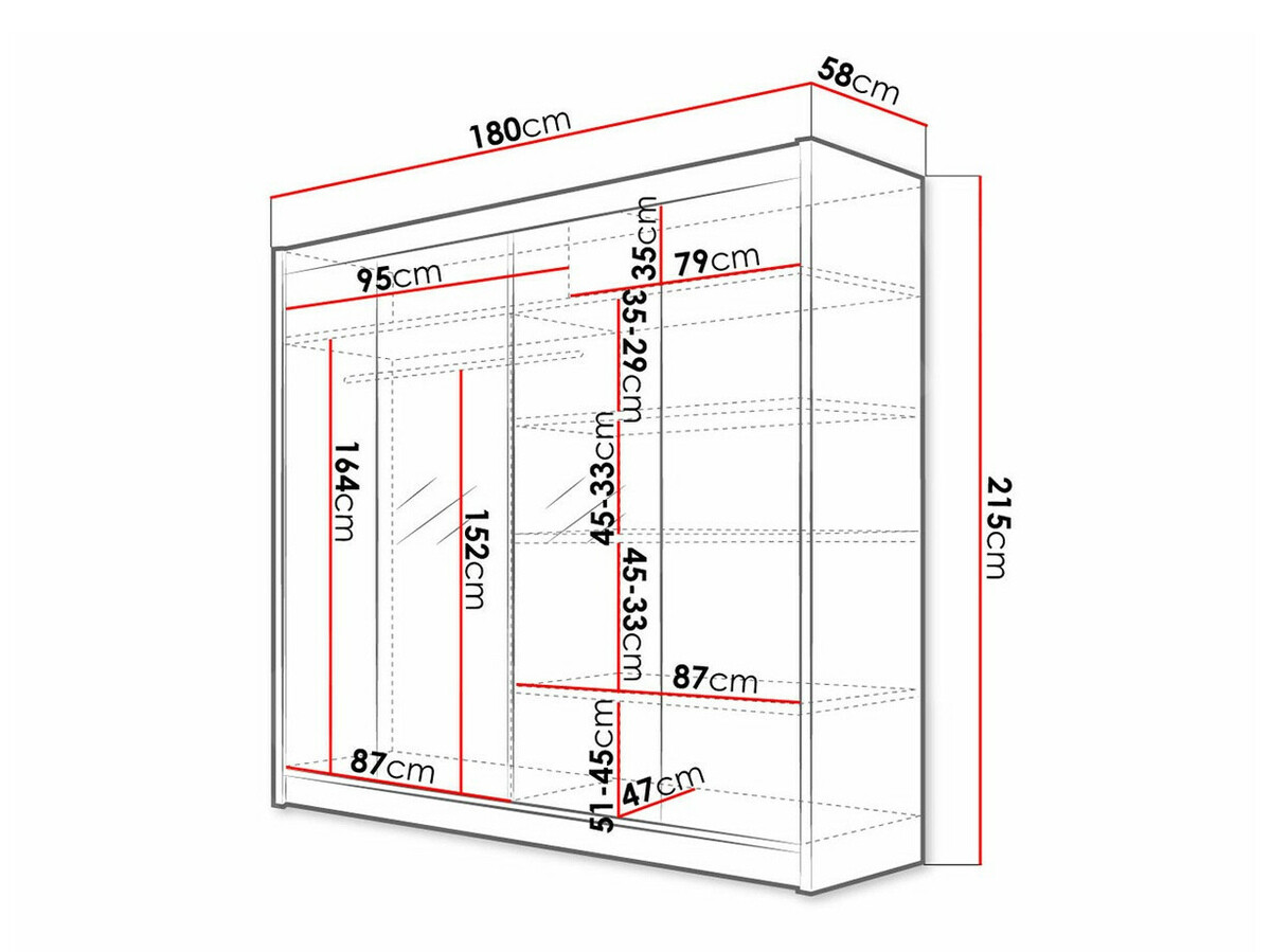 Kledingkast Closico 138 (Donkere eik)