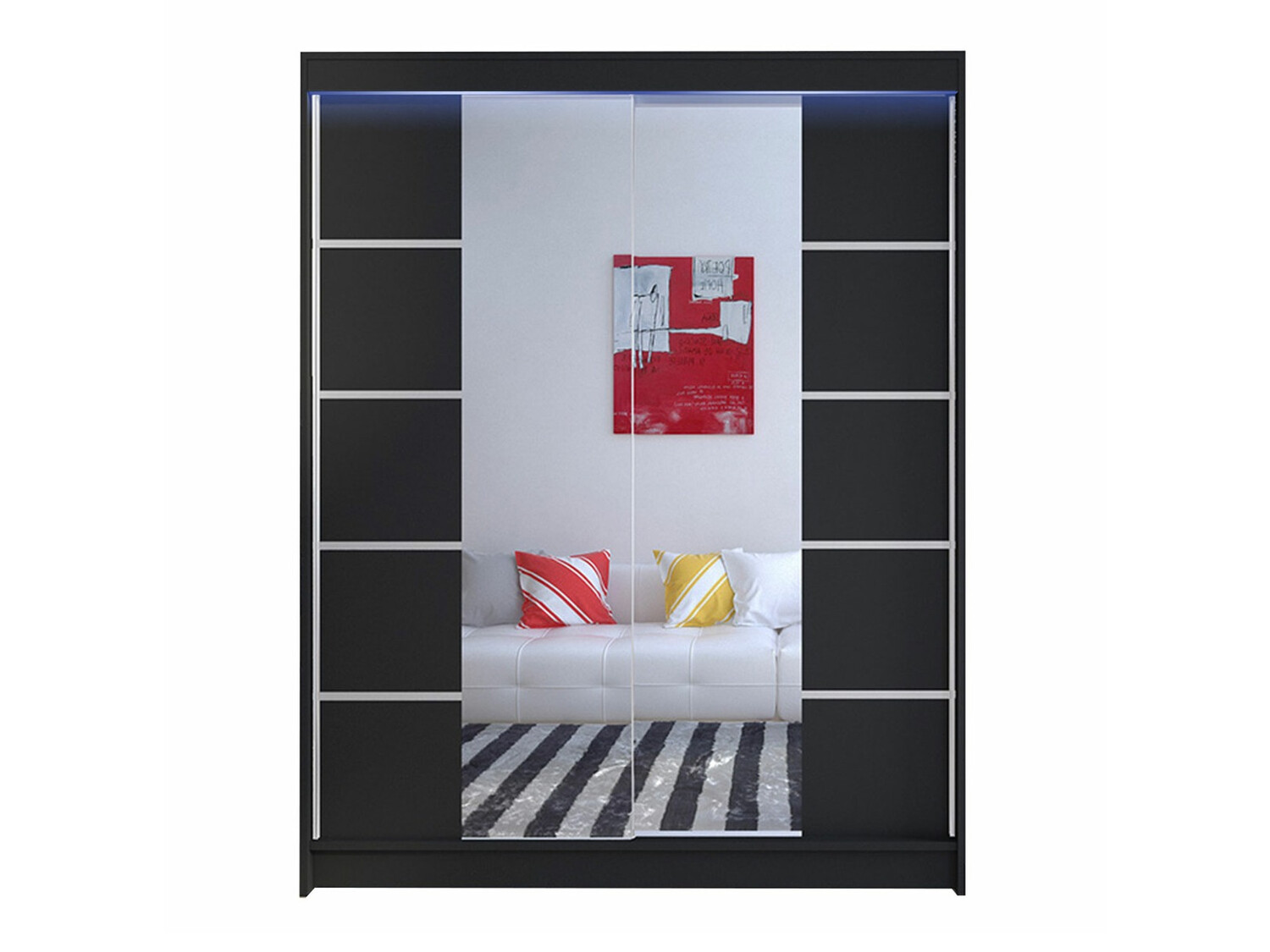 Kledingkast Closico 146 (Zwart)