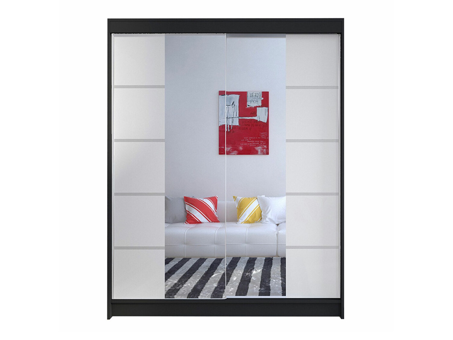 Kledingkast Closico Vastor V (Zwart + Wit)