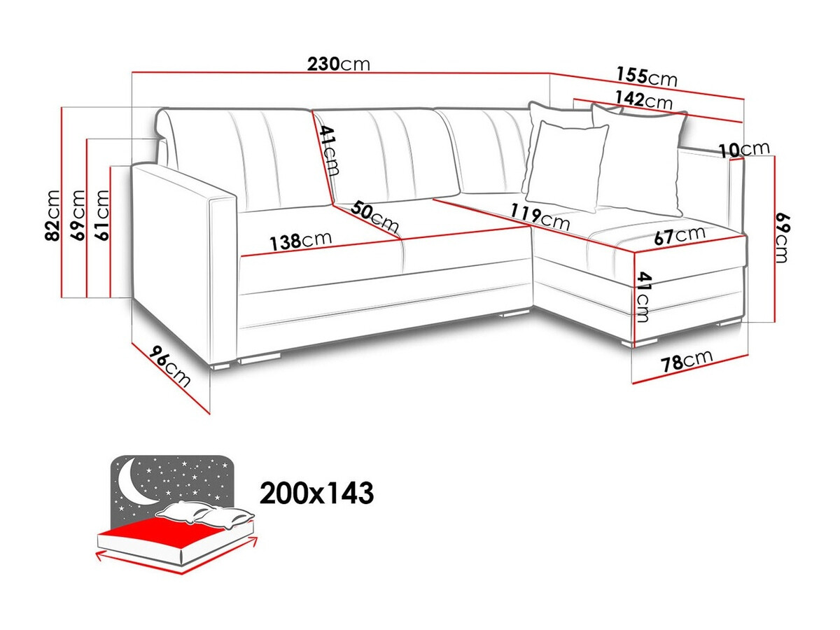 Hoekbank Edinburg 100 (Inari 91 + Cayenne 1114)