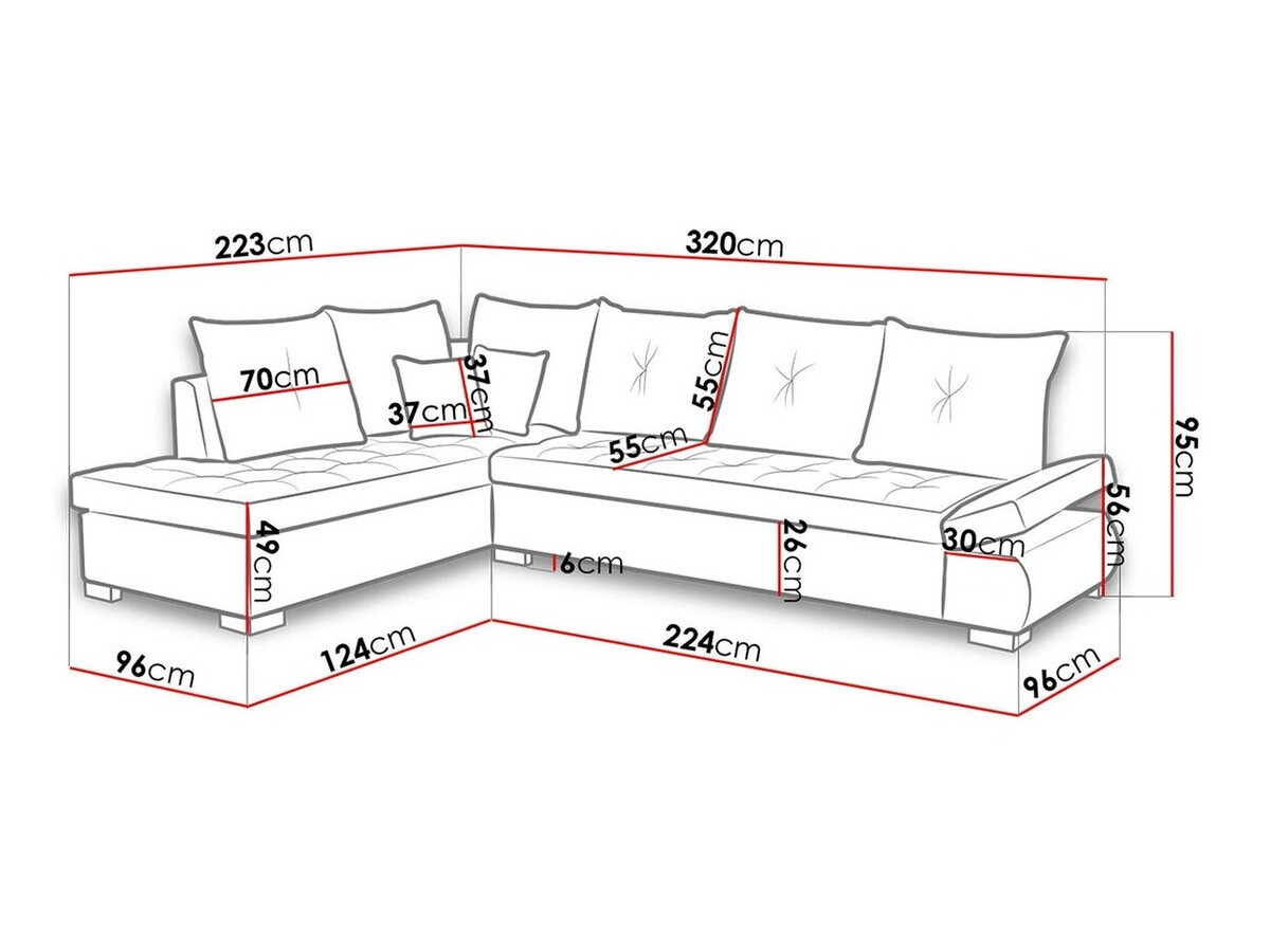 Hoekbank Kingsport 105