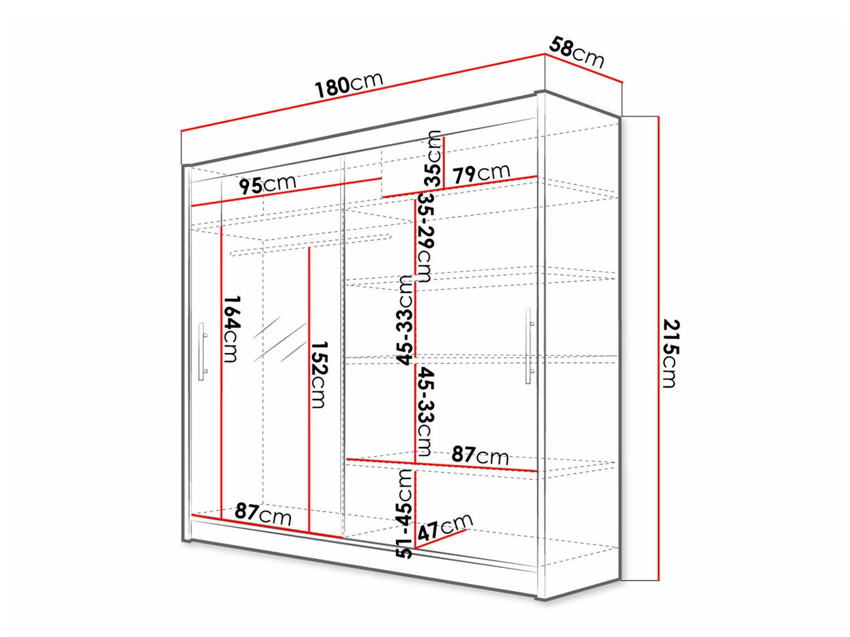Kledingkast Closico 107 (Wit)