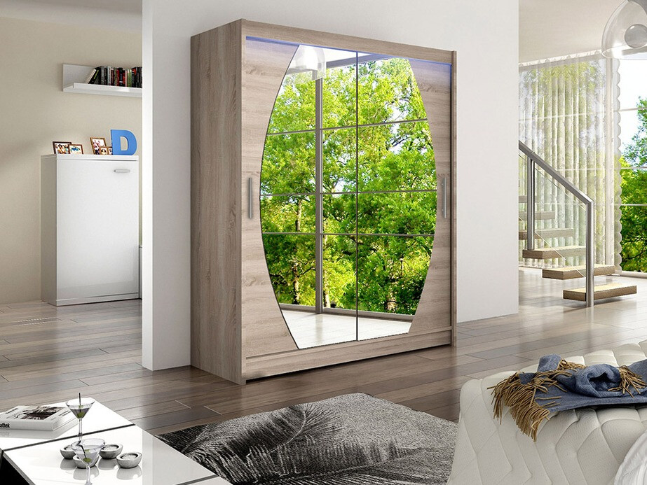 Kledingkast Closico 121 (Truffel eiken)