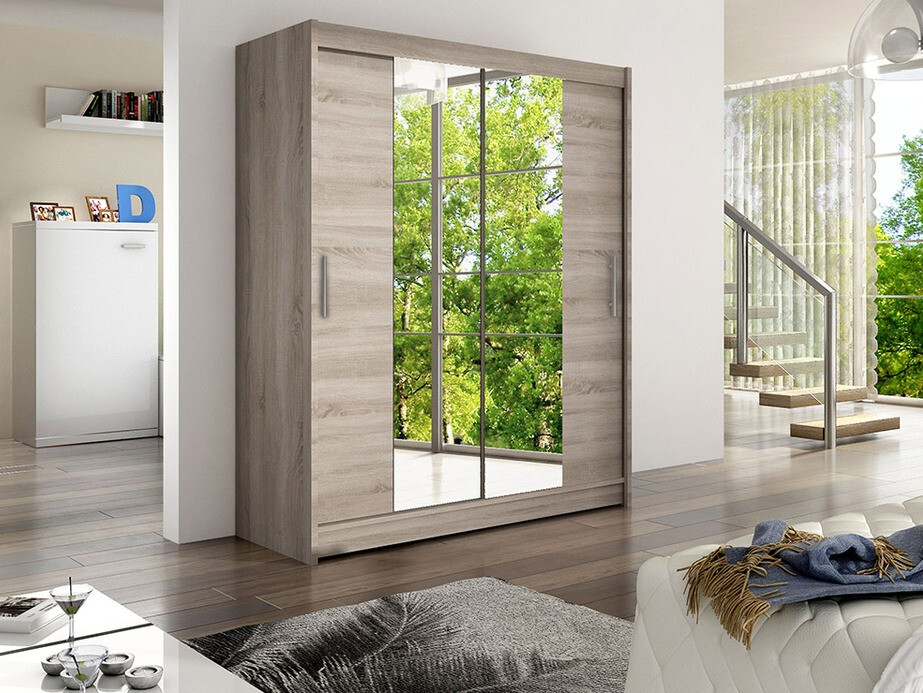 Kledingkast Closico 132 (Truffel eiken)