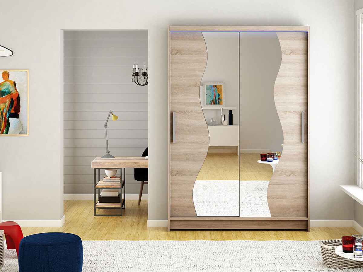 Kledingkast Closico 139 (Truffel eiken)