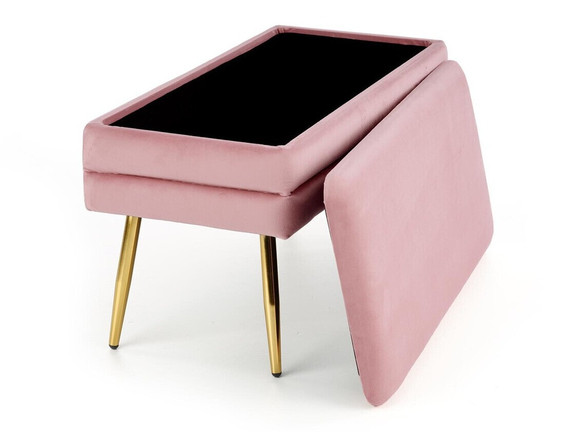 Gestoffeerde hocker Houston 1255 (Roze + Gouden)