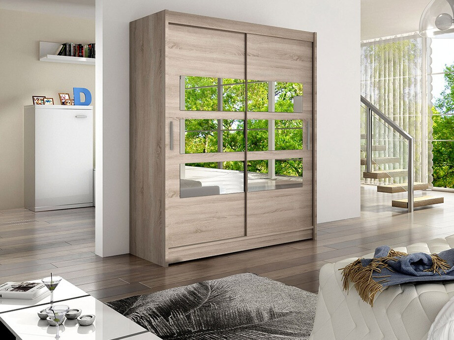 Kledingkast Closico 157 (Truffel eiken)