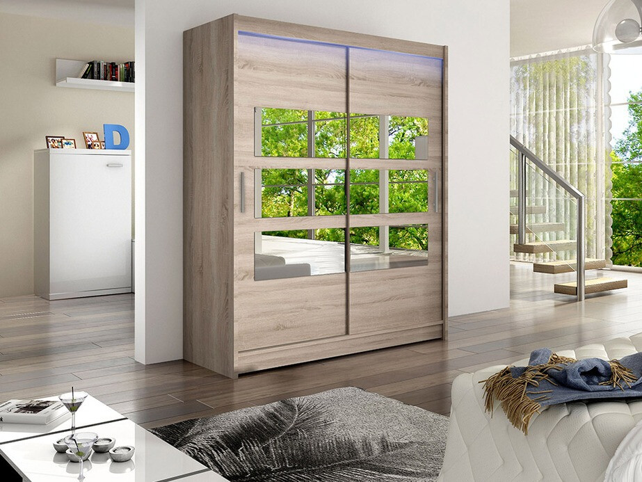 Kledingkast Closico 157 (Truffel eiken)