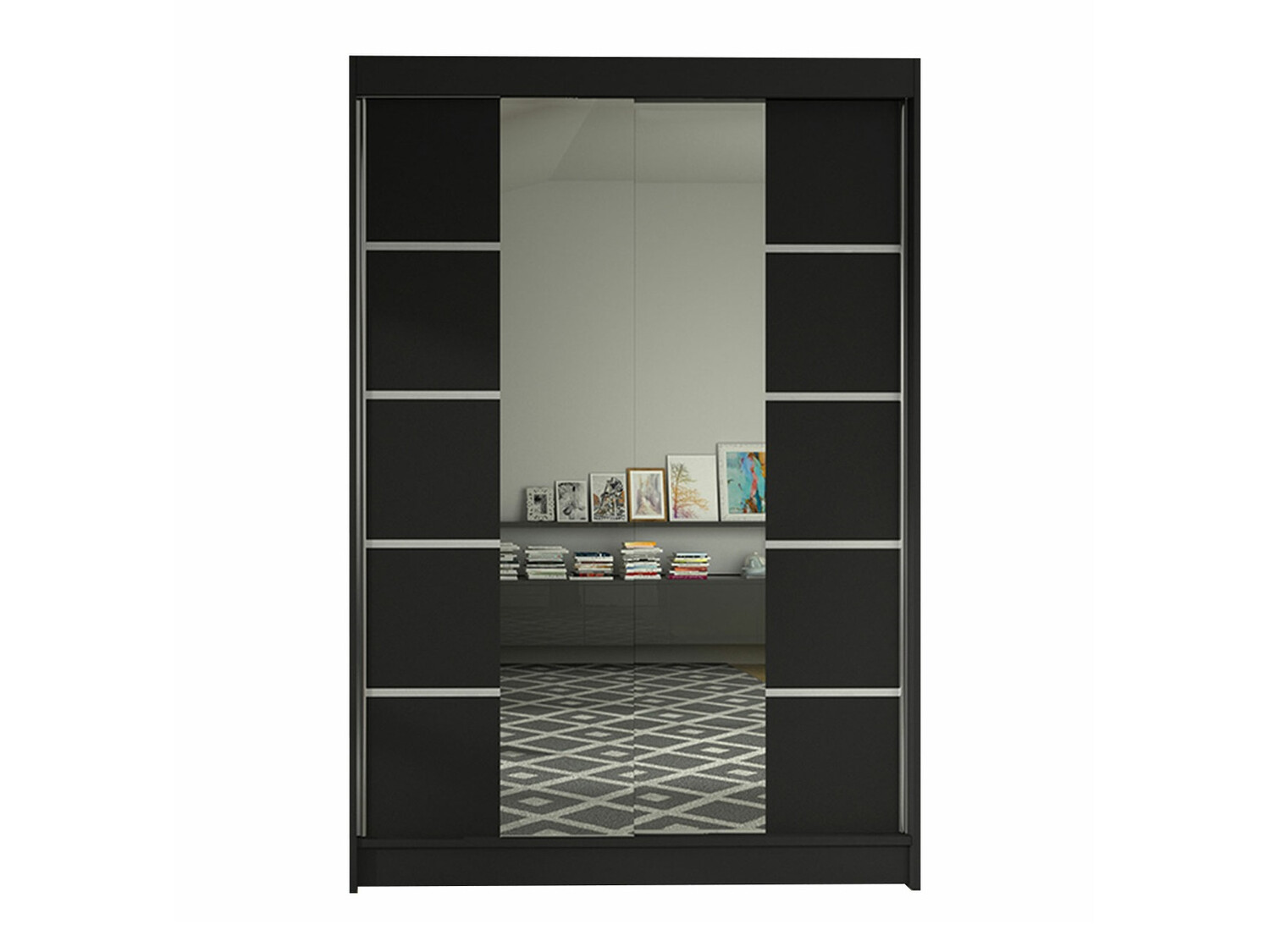 Kledingkast Closico Salvor V (Zwart)