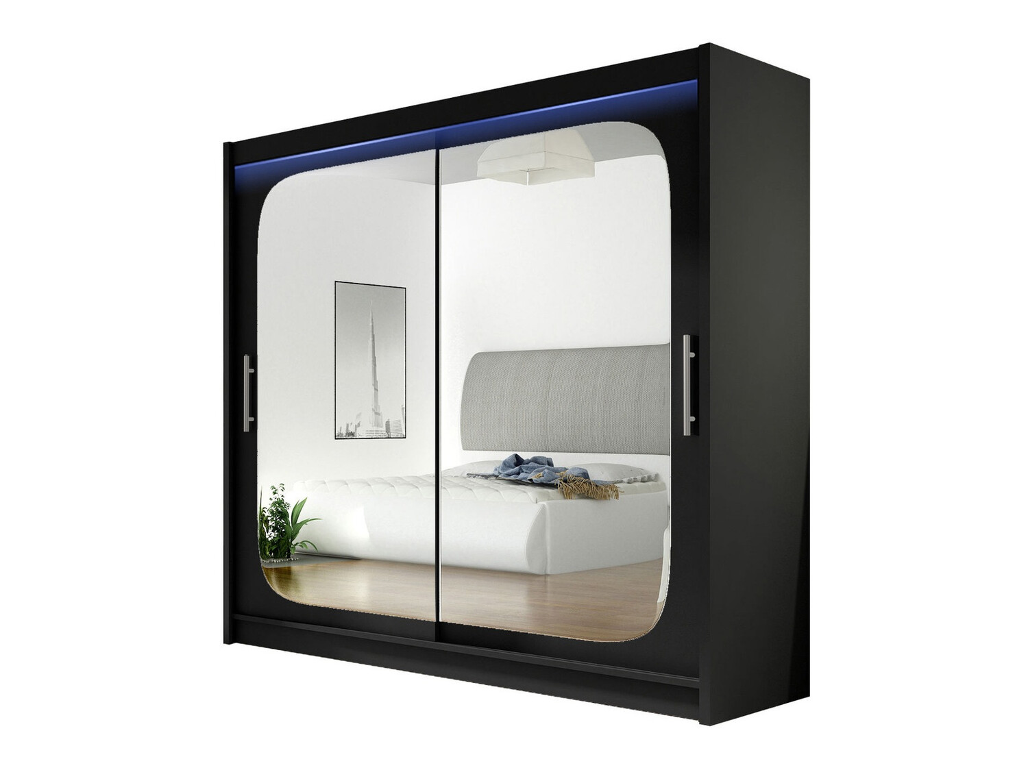 Kledingkast Closico 108 (Zwart)