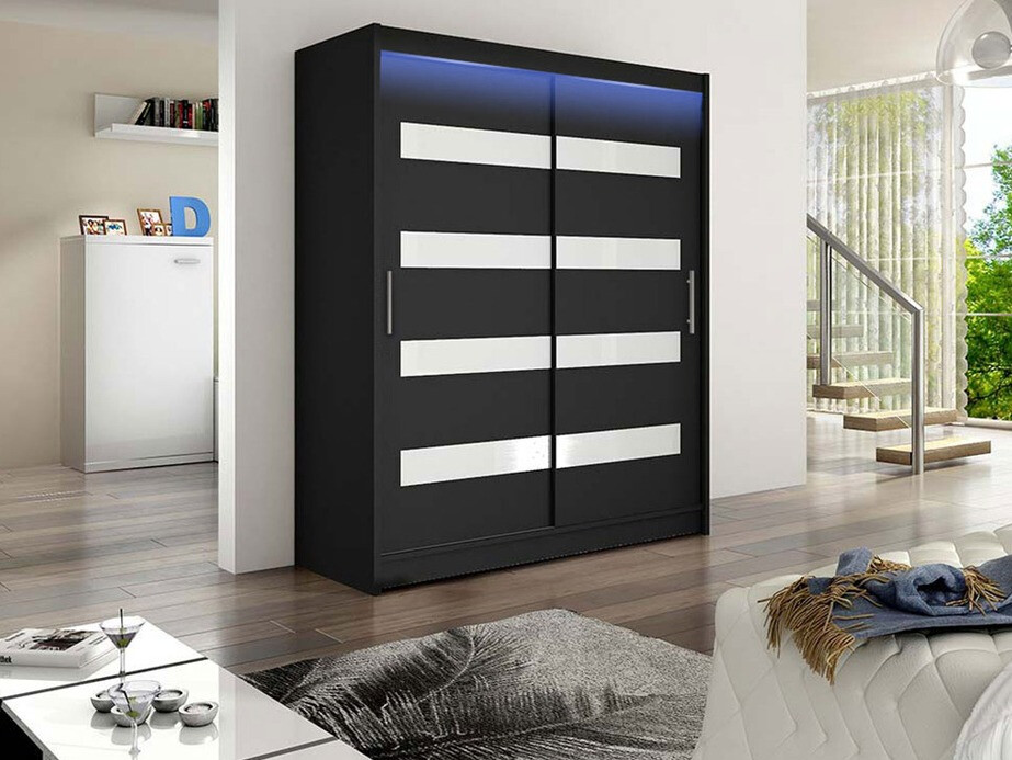 Kledingkast Closico 113 (Zwart)