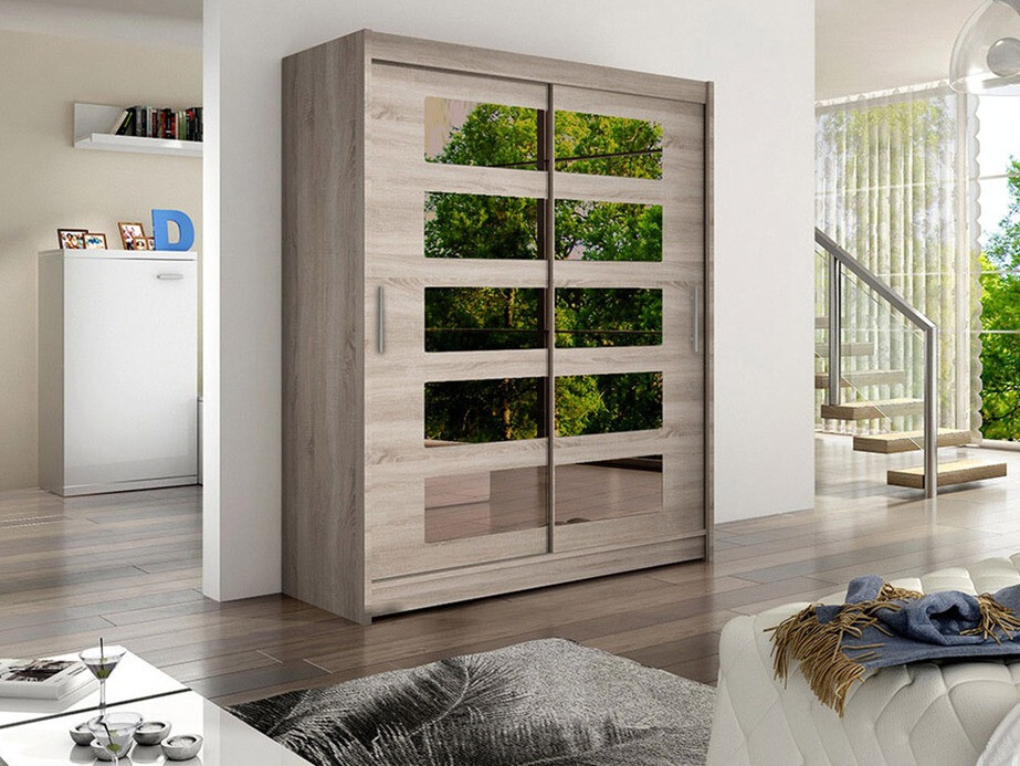 Kledingkast Closico 114 (Truffel eiken)