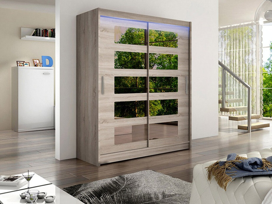 Kledingkast Closico 114 (Truffel eiken)