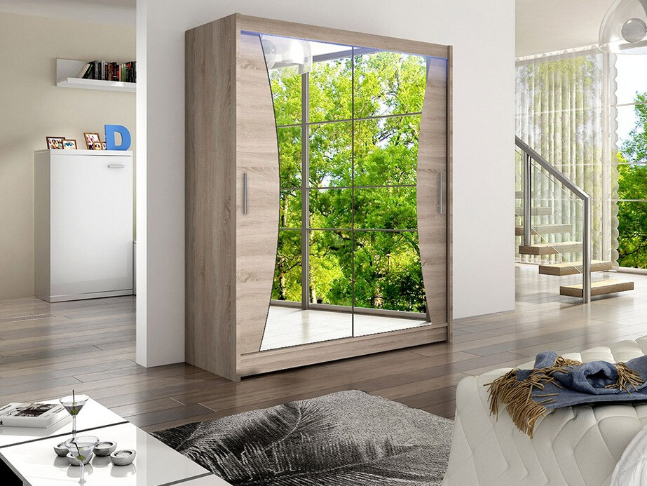 Kledingkast Closico 116 (Truffel eiken)