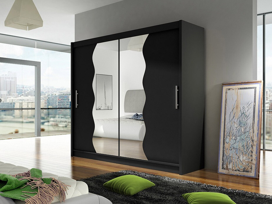 Kledingkast Closico 125 (Zwart)