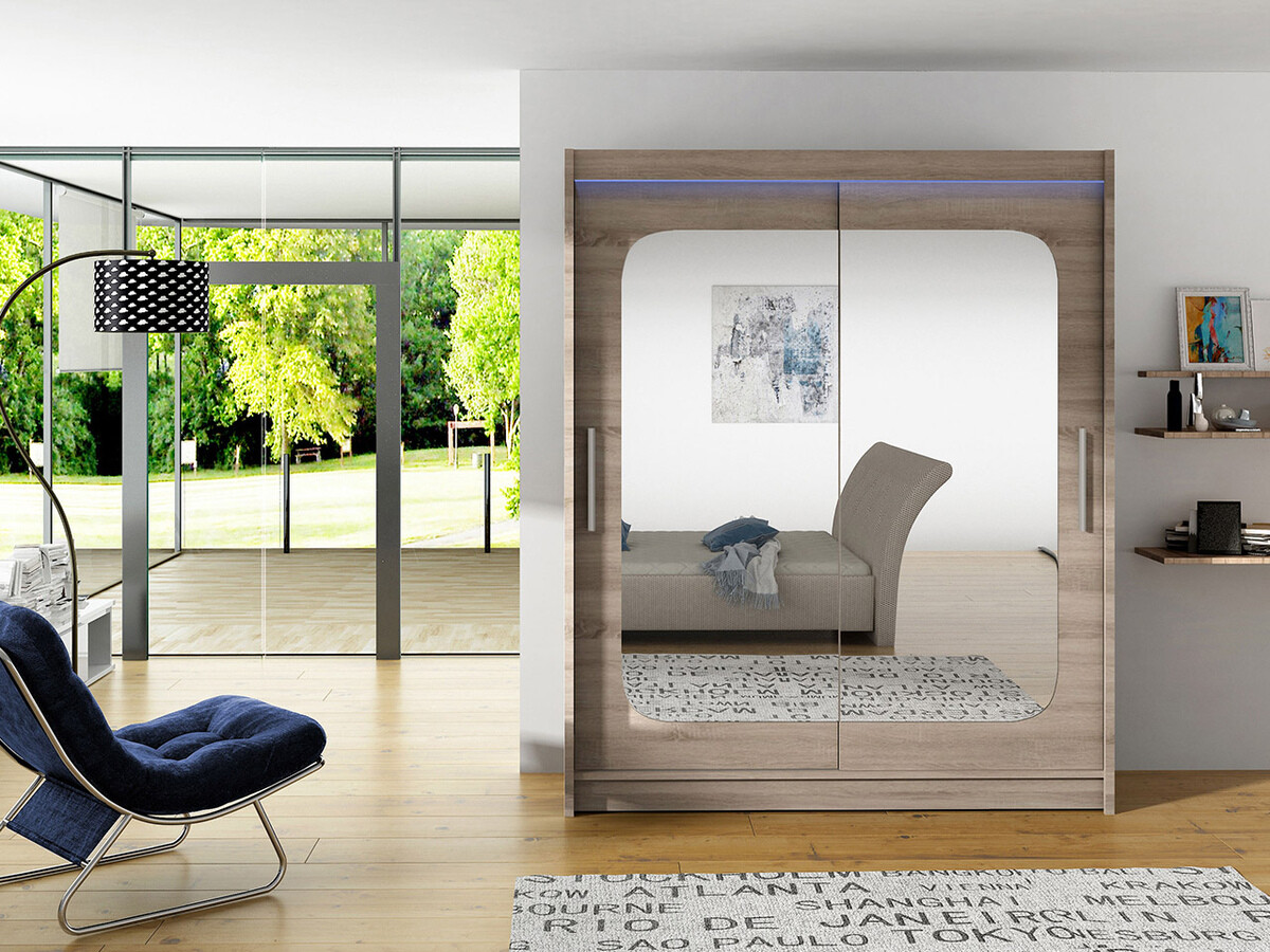 Kledingkast Closico 135 (Truffel eiken)