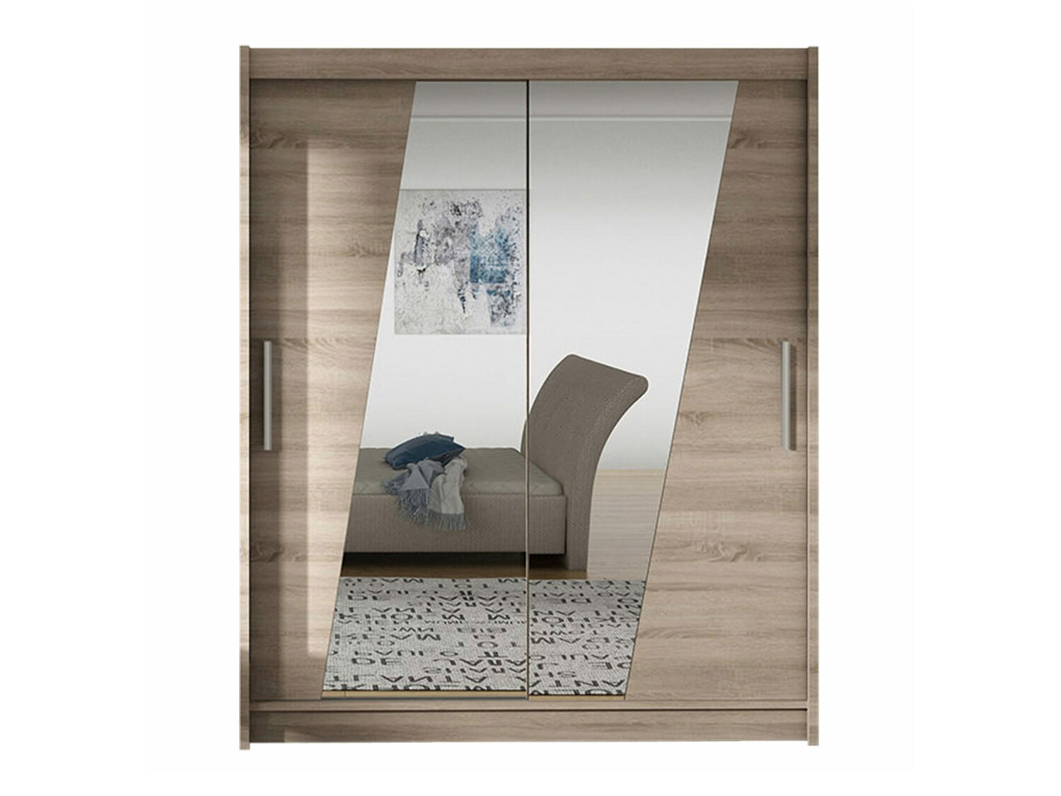 Kledingkast Closico 155 (Truffel eiken)