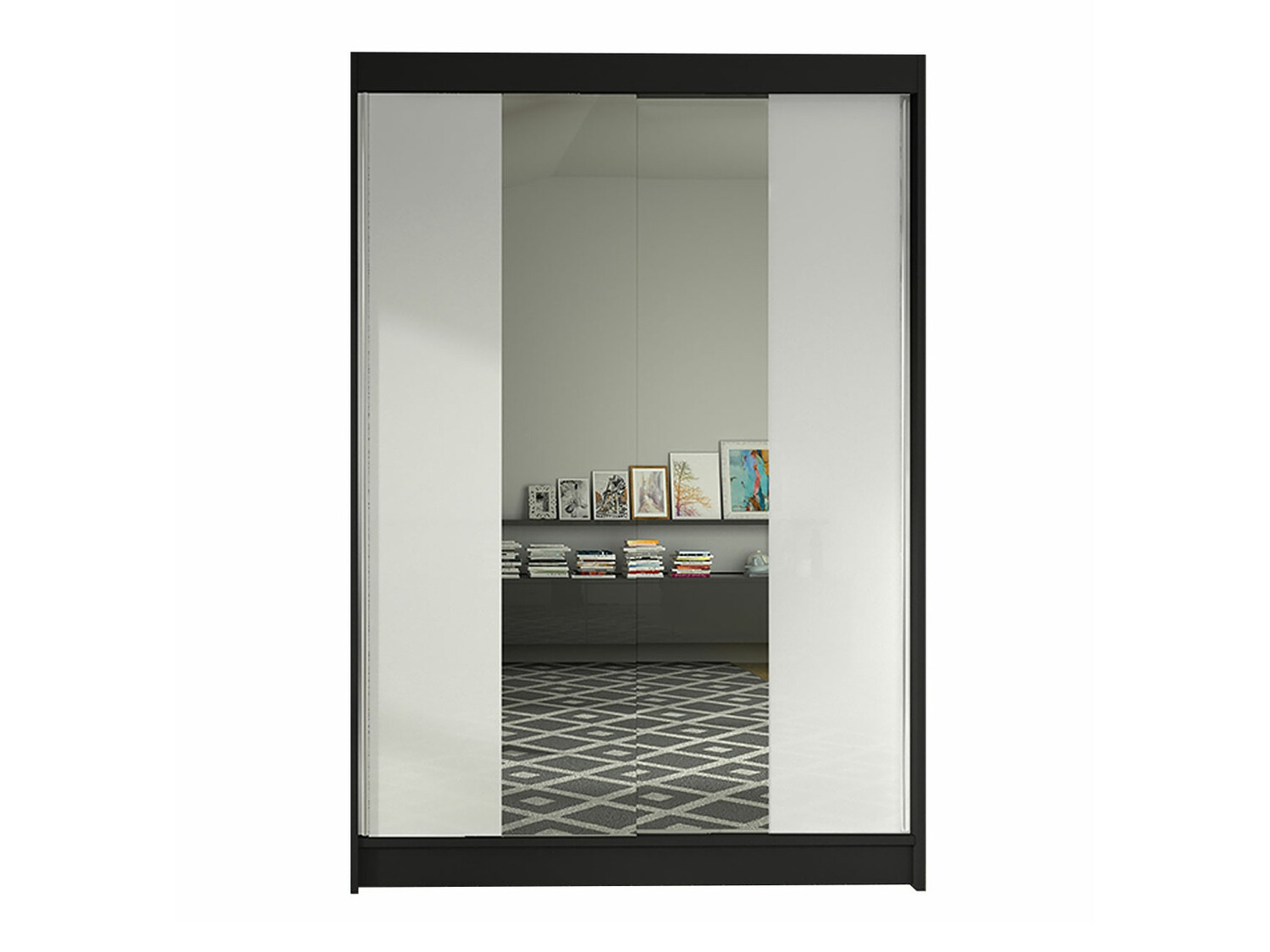 Kledingkast Closico Salvor II (Zwart + Wit)