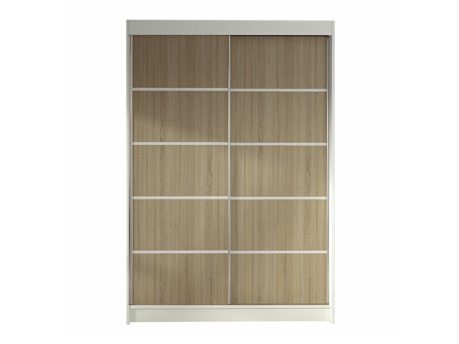 Kledingkast Closico Salvor IV (Wit + Sonoma eik)