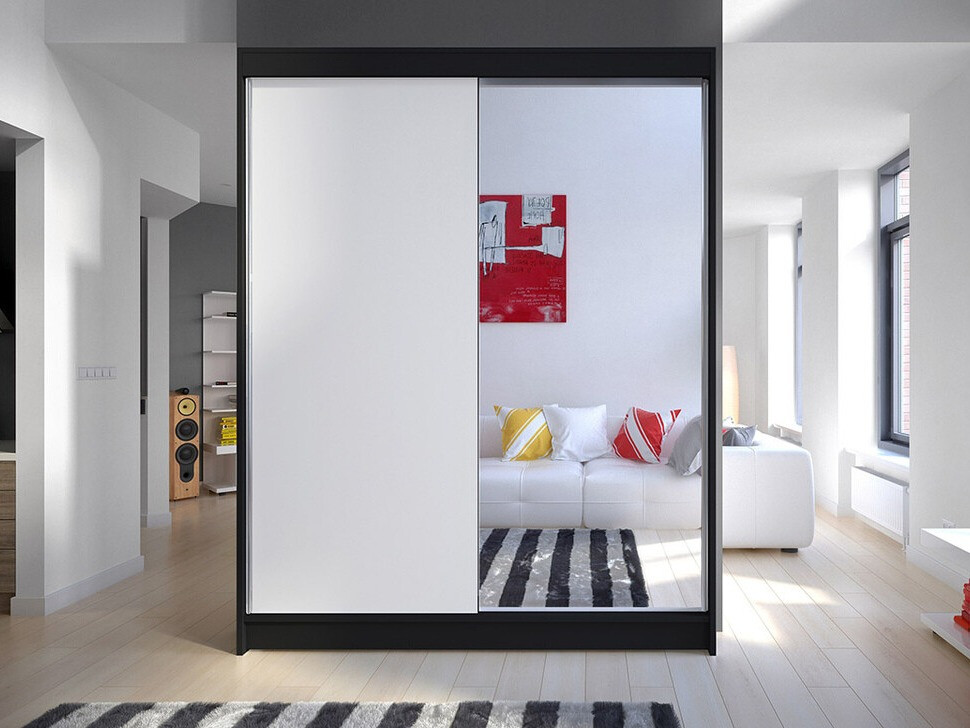Kledingkast Closico Vastor I (Zwart + Wit)