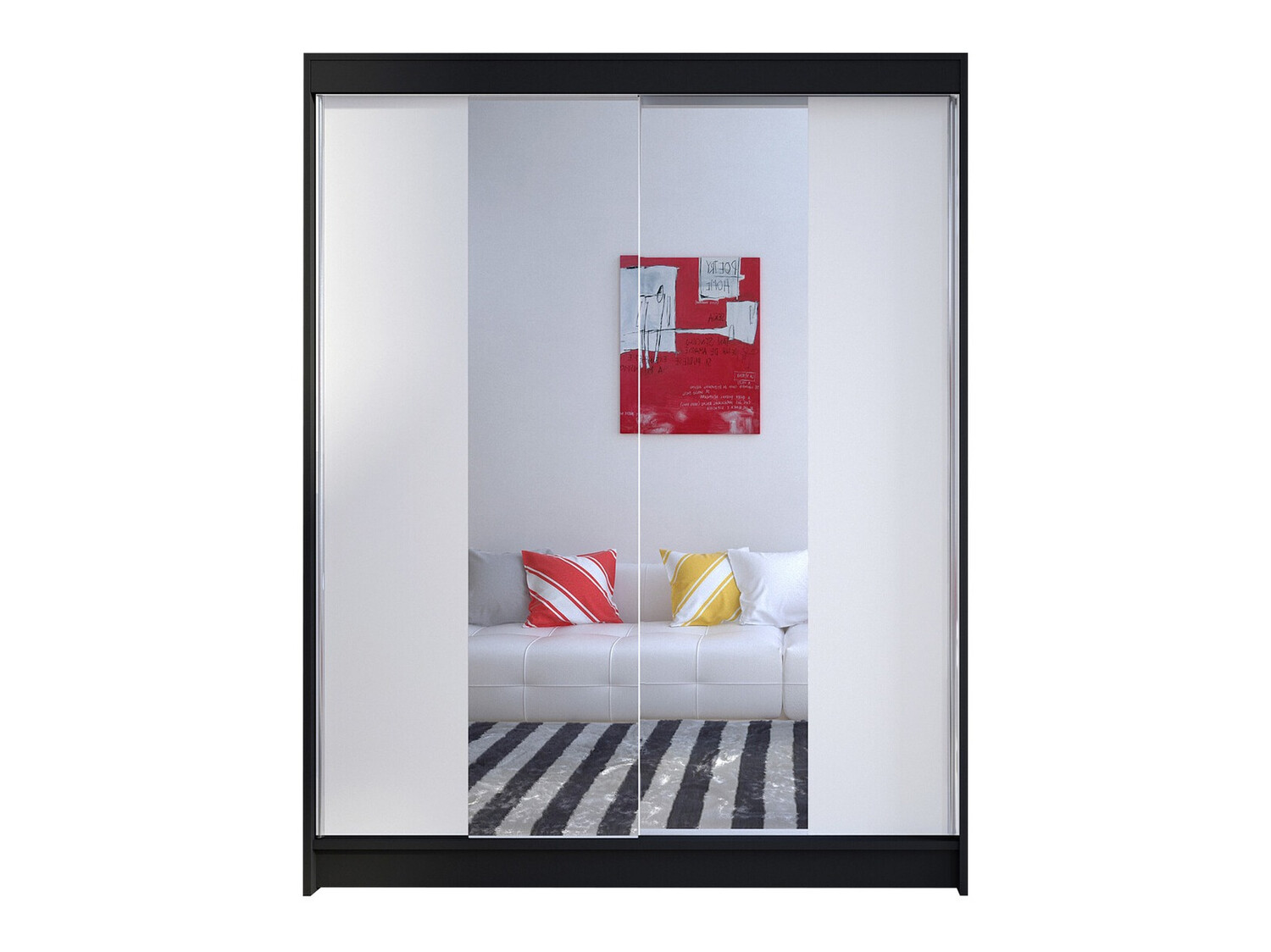 Kledingkast Closico Vastor II (Zwart + Wit)