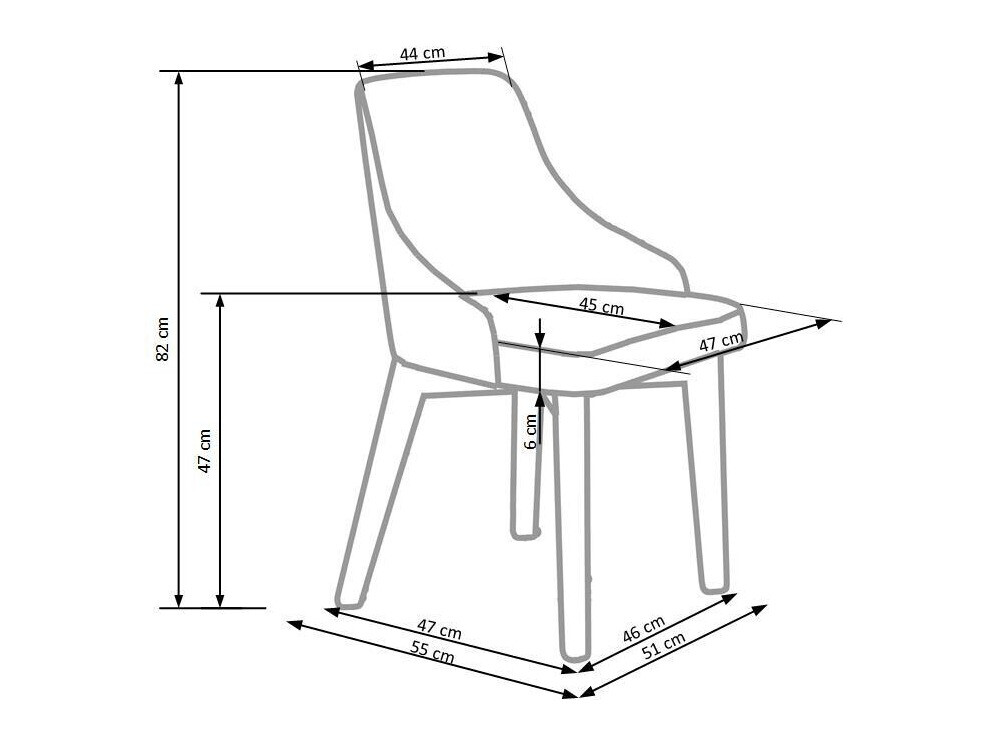 Stoel Houston 577 (Donkergrijs + Eiken)