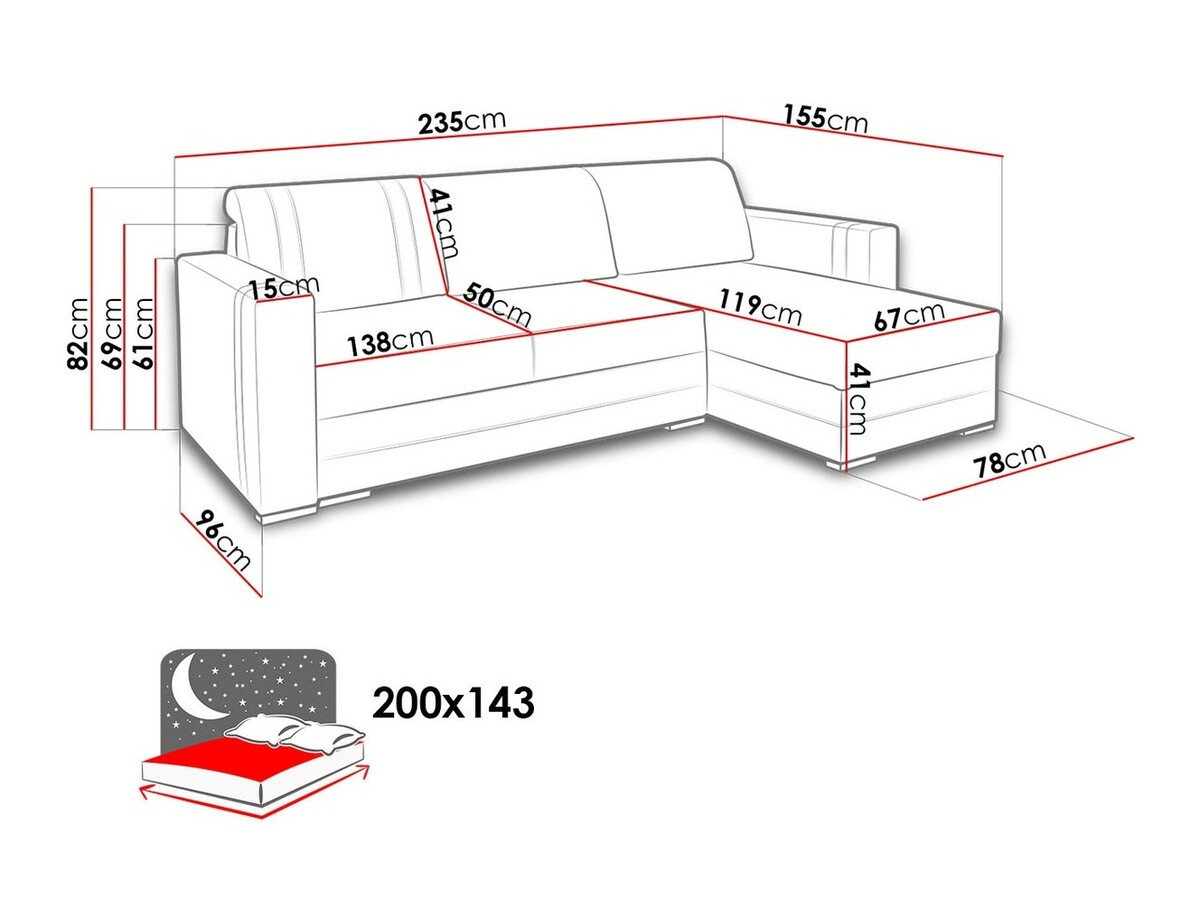 Hoekbank Edinburg 101 (Inari 96 + Cayenne 1115)