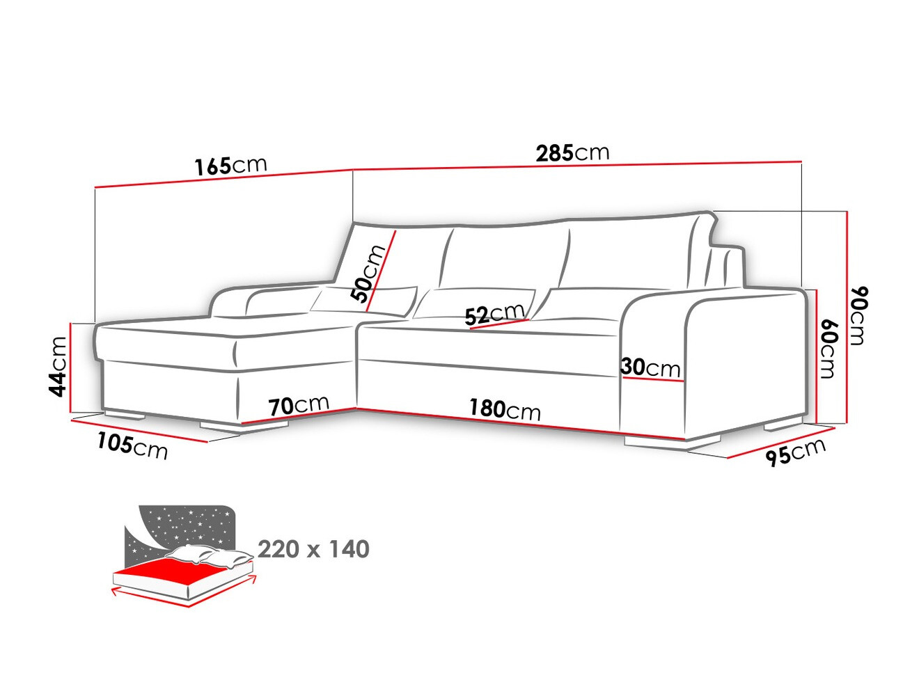 Hoekbank Kingsport 103