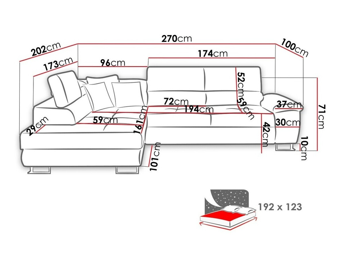 Hoekbank Comfivo 167 (Soft 011 + Lux 06)