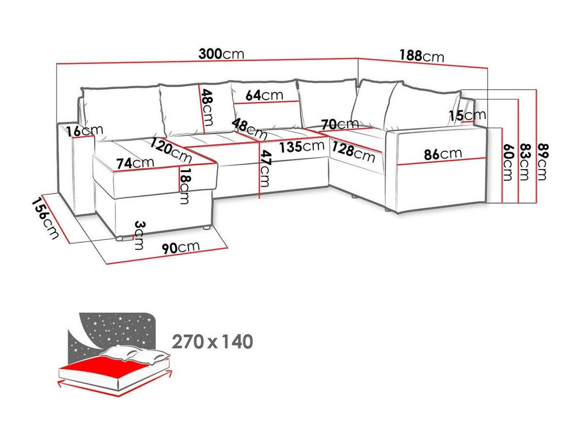 Hoekbank Providence 144 (Loca 21)