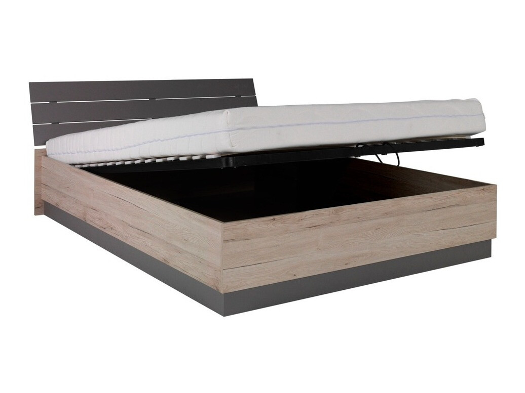 Bed Murrieta 149 (San Remo eik + Grijs)