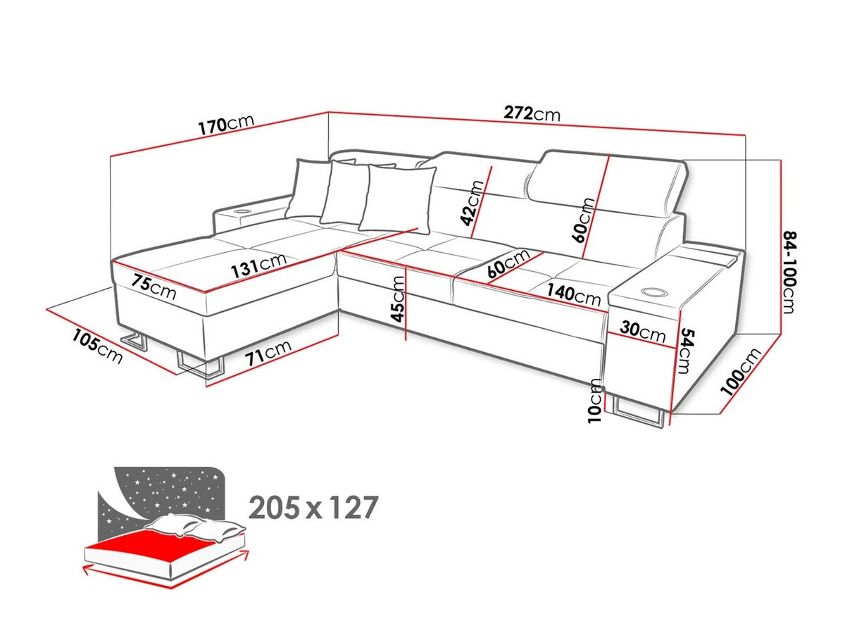 Hoekbank Pearland 107 (Sawana 21 + Sawana 14)