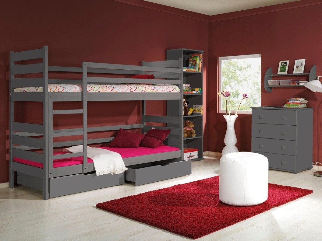 Stapelbed Ogden 100 (Antraciet)