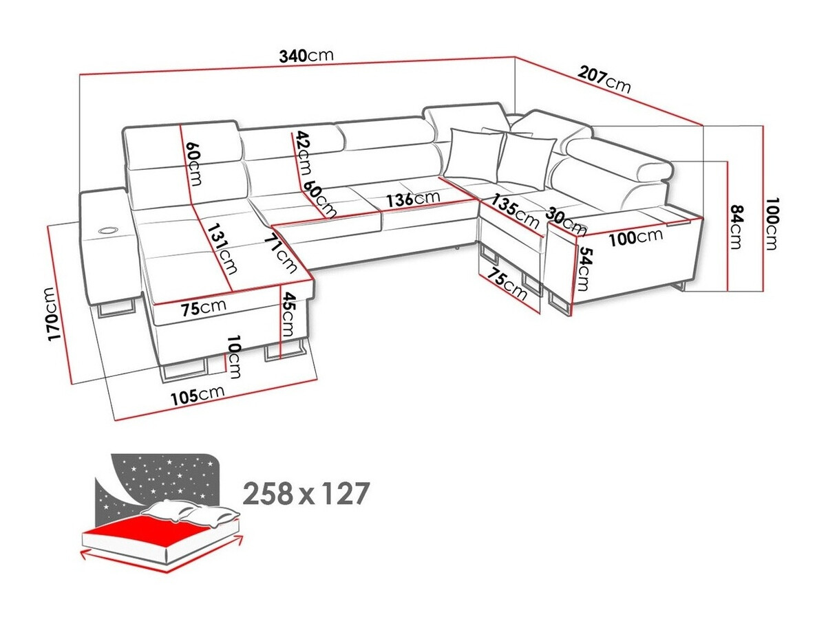 Hoekbank Pearland 111 (Sawana 21 + Sawana 14)