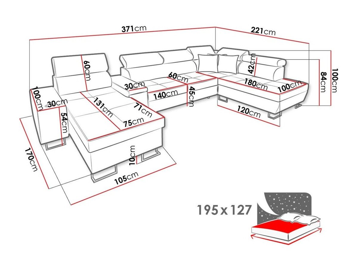 Hoekbank Pearland 113 (Rechts)
