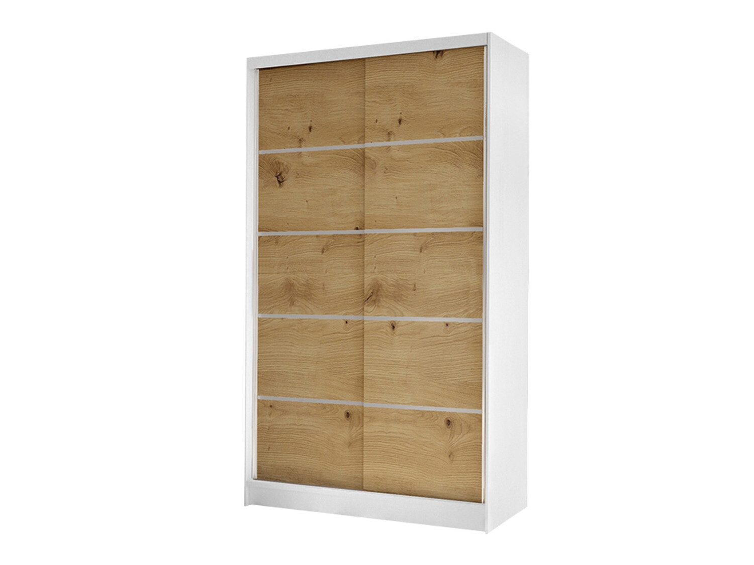 Kledingkast Closico Fractor IV (Wit + Artisan eiken)