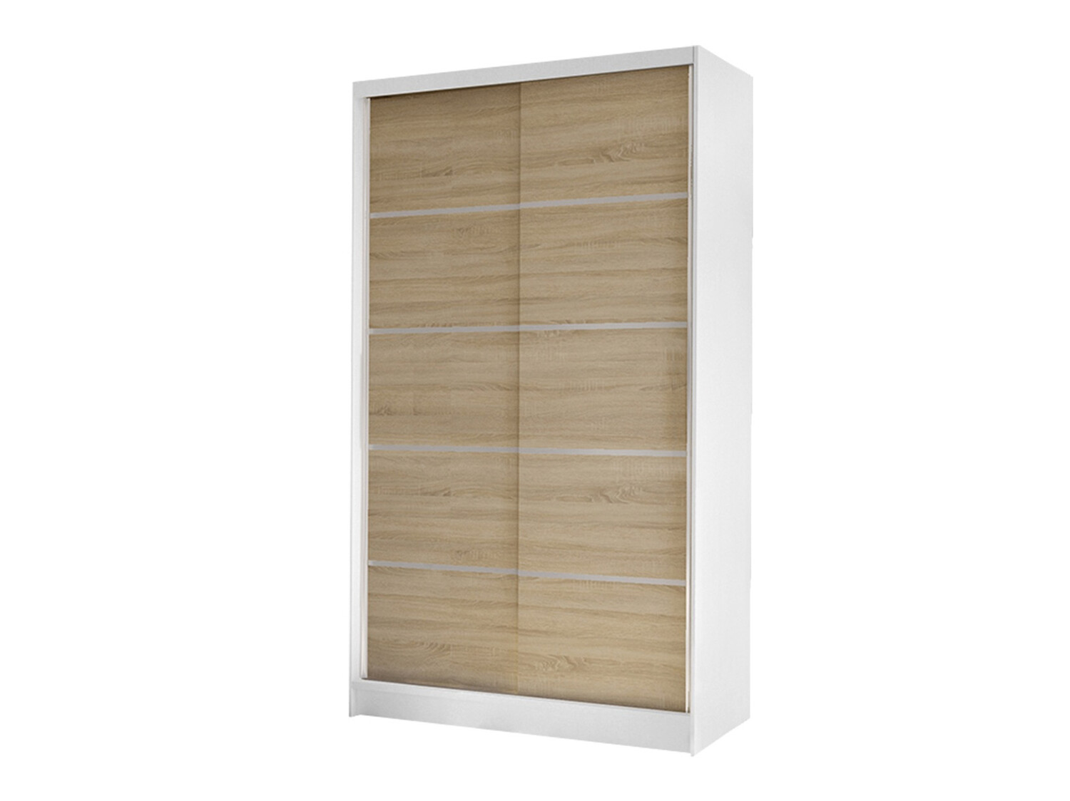 Kledingkast Closico Fractor IV (Wit + Sonoma eik)