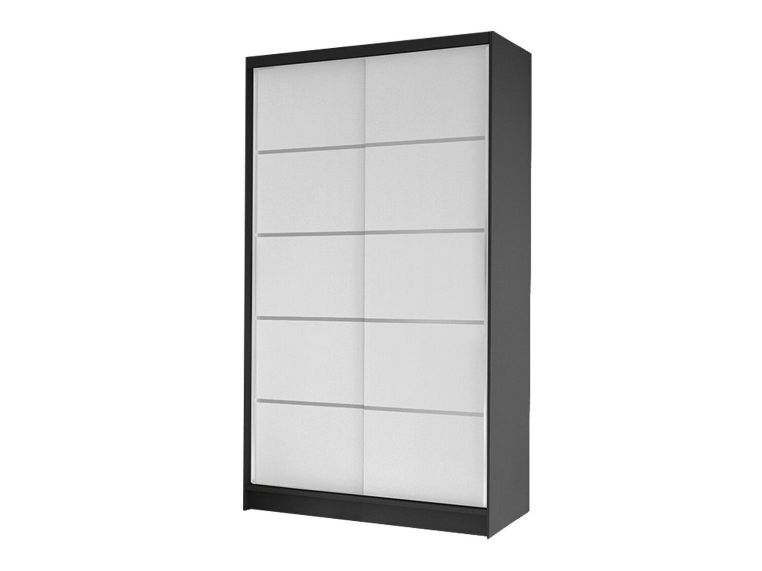 Kledingkast Closico Fractor IV (Zwart + Wit)