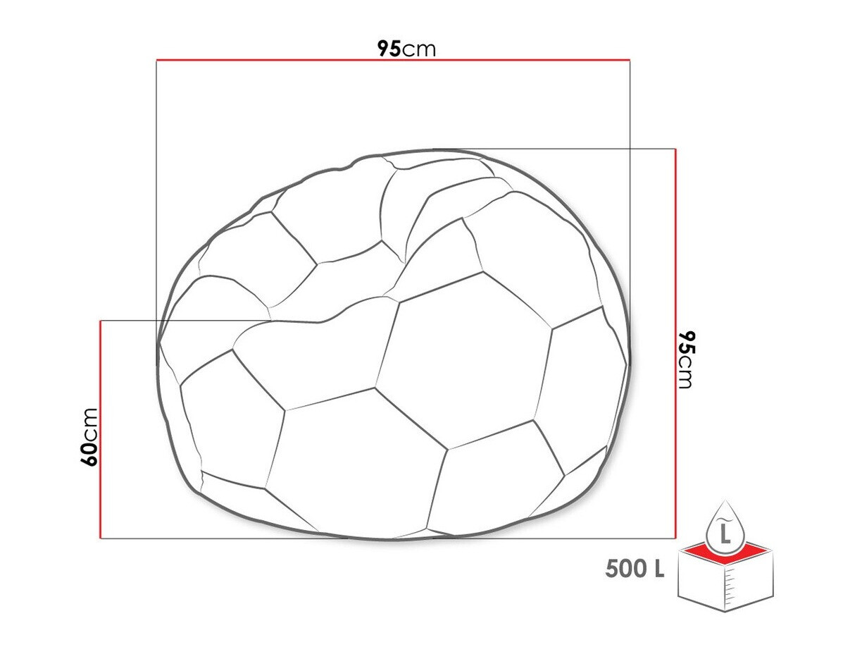 Zitzak Comfivo 287 (Zwart + Wit)